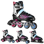 NILS EXTREME Roller skates 4in1 Brave NH18190A Pink size. S (29-33) - Roller Skates