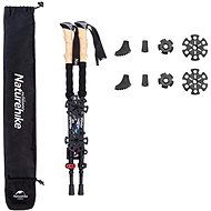 Naturehike carbon trekking poles DS03 pair 400g - black/red - Trekking Poles