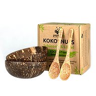 PANDOO Coconut bowl and spoon set, 2 pcs - Bowl Set