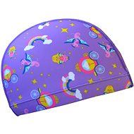 RAS Vzorovaná elastanová čepice junior, fialová - Bathing Cap