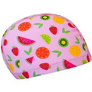 RAS Vzorovaná elastanová čepice junior, růžová - Bathing Cap
