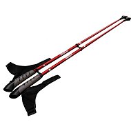 Trekking poles NORDIC WALKING solid one-piece red,115 cm - Nordic Walking Poles
