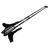 Trekking poles NORDIC WALKING solid one-piece black,130 cm - Nordic Walking Poles