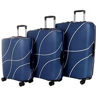 T-class - Set of 3 suitcase covers Blue with lines - Luggage Cover
