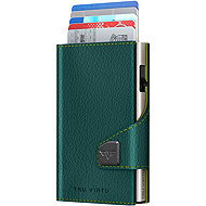 Tru Virtu Click & Slide vegan Bio Wine Green / Silver - Wallet