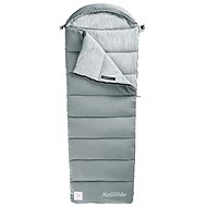 Naturehike washable sleeping bag M400 with hood 1860 g grey - left - Sleeping Bag