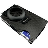 Daklos Karbónová RFID Mini peňaženka pre AirTag Carbon s klipom – čierna - Peňaženka