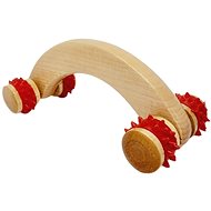 ADONIS Massage wheels wood-rubber 1 pcs mix of colours - Massage Roller