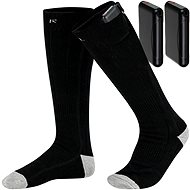 Trizand 19549 Elektricky vyhřívané ponožky AKU 4000mAh, USB, vel. 36-44 černé - Heated Socks