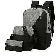 APT BQ51D Backpack set of 3 pcs grey and black - Backpack