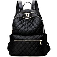 MDS Ladies elegant backpack quilted black - City Backpack