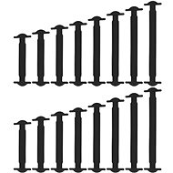 Malatec 19933 Silicone shoelaces without laces 16 pcs black - Shoe Laces