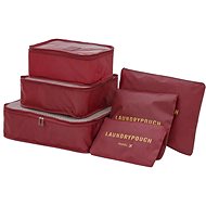 Verk 01500 Travel suitcase organizer set 6 pcs burgundy - Packing Cubes