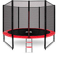 Aga SPORT PRO Trampoline 305 cm red + protective net + ladder - Trampoline
