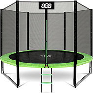 Aga SPORT PRO Trampoline 305 cm light green + protective net + ladder - Trampoline
