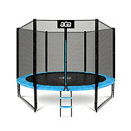 Aga SPORT PRO Trampoline 305 cm light blue + protective net + ladder - Trampoline