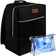 Trizand 23734 Airline travel backpack 17 l black + cosmetic bag - Backpack