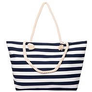 AFF Beach bag with stripes blue and white - Shoulder Bag