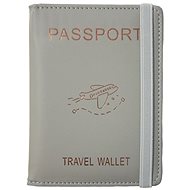 Kufryplus Passport and card case with RFID protection WGK03 grey - Document Holder