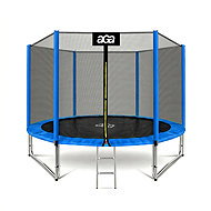 Aga SPORT PRO Trampoline 305 cm blue + protective net + ladder - Trampoline