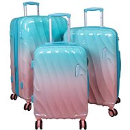Monopol Marbella Blue/Pink suitcase set 3 pcs - Case Set