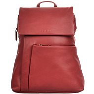 Estelle Women's leather backpack ET-0145 dark red - City Backpack
