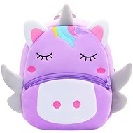 Excellent Suede Backpack Purple Unicorn - Small Backpack