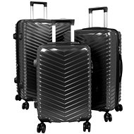Monopol Meran Black 3 pcs suitcase set - Case Set
