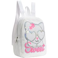 Excellent Fluffy Plush Backpack White - Sweet Kitten - Small Backpack