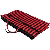 Yate Beach chaise longue striped black-red - Beach lounger