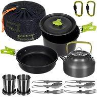 Pronett XJ5273 Camping cookware set for two 18 pieces - Camping Utensils