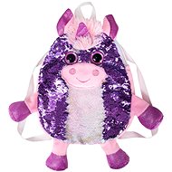 Wiky Sequin backpack, purple unicorn 38 cm - Small Backpack