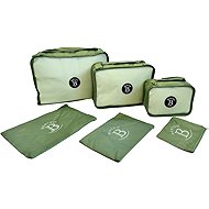 Bertoo Travel suitcase organizers set 6 pcs green - Packing Cubes