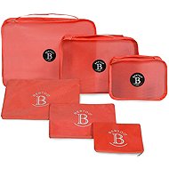 Bertoo Travel suitcase organizers set of 6 red - Packing Cubes