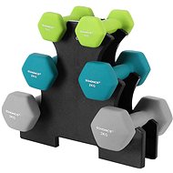 SONGMICS Set of short dumbbells with rack, hexagon - Dumbell Set