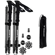 Trizand 24396 Folding trekking poles with accessories HQ, 2 pcs black - Trekking Poles