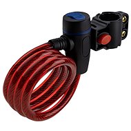 Foxter 2466 Zámek na kolo - lanko, 100 cm, 2 klíče, červený - Cable Lock