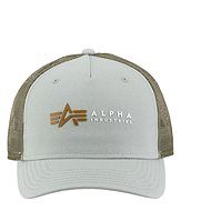 Alpha Industries Alpha Label Trucker Cap green dusty - Baseball Cap