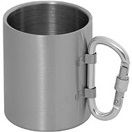 MFH Stainless steel cup 300 ml with carabiner - Camping Utensils
