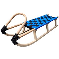 KUBIsport Sled 125 cm, wooden, blue - Sledge