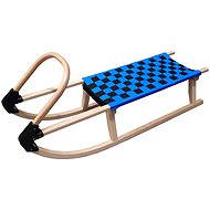 KUBIsport Sled 110 cm, wooden, blue - Sledge