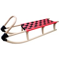 KUBIsport Sled 125 cm, wooden, red - Sledge