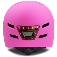 BLUETOUCH Safety helmet with LED - pink, S - Bike Helmet