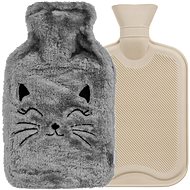 Ruhhy 24535 Warming bottle with fleece wrap 1,8 l, grey - Heat Pad
