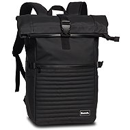 Bench Backpack Quilted Rolltop XL Black - Backpack