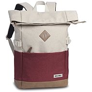 Bestway Bags Backpack Rolltop Two Tone White/Wine Red - Backpack