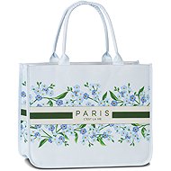 Fabrizio Bag Beach Bag Paris Dove Blue/Olive Green - Shopping Bag