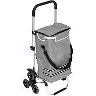 ModernHome PGJSFC023-GY Foldable shopping trolley with stair bag, 30 l, thermal pocket, grey - Shopping Trolley