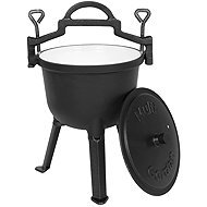 MultiGarden EVK8L Enamelled Cast Iron Cauldron 8L with Stand - Camping Pot