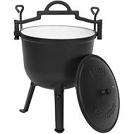 MultiGarden EVK10L Enamelled Cast Iron Goulash Pot with Stand, 10L - Camping Pot